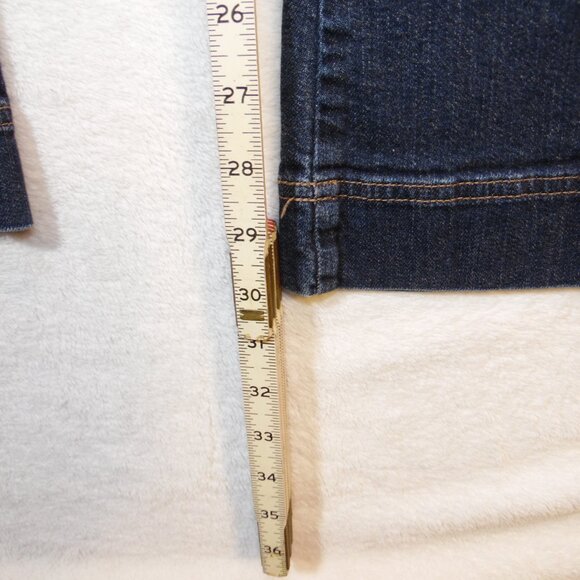 J. Jill Womens Jeans Size 4 Blue Flare Leg Stretch‎ Zip Button Y2K Trendy EUC - Picture 9 of 9